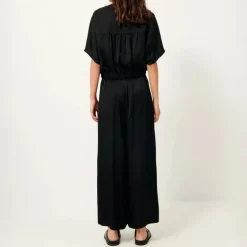 SESSUN Isla Night Wide Leg Elastic Pants in Black