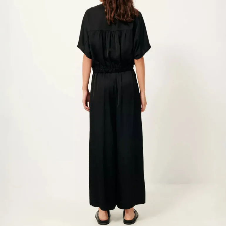 SESSUN Isla Night Wide Leg Elastic Pants in Black