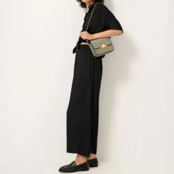 SESSUN Isla Night Wide Leg Elastic Pants in Black