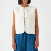 SEVENTY & MOCHI Aria Vest in Ecru