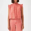 SEVENTY & MOCHI Dear Pablo Waistcoat in Mineral Red
