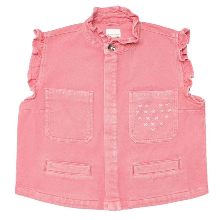 SEVENTY & MOCHI Dear Pablo Waistcoat in Mineral Red
