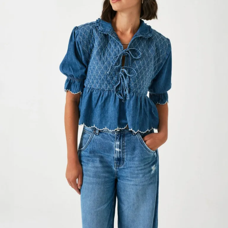 SEVENTY & MOCHI Heidi Blouse in Mid Vintage