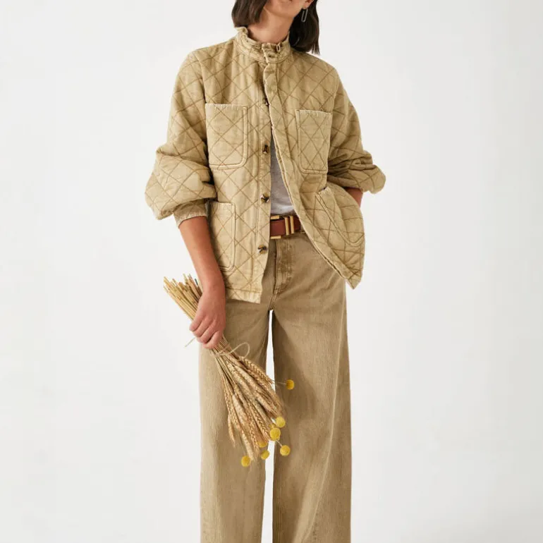 SEVENTY & MOCHI Quilted Pablo Jacket in Desert Sand