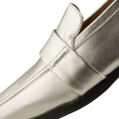 Shoe The Bear Erika Saddle Loafer in Silver Metallic