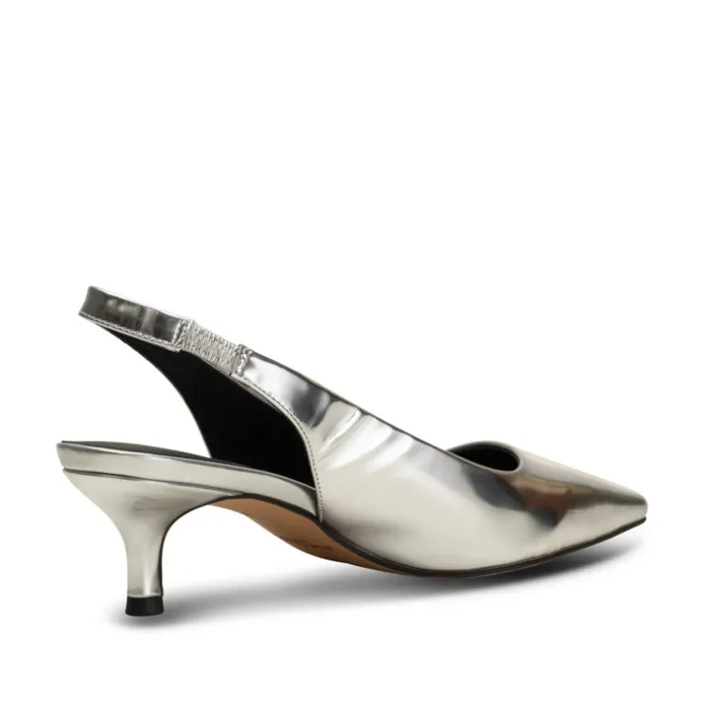 Shoe The Bear Maxine Slingback in Silver Metallic