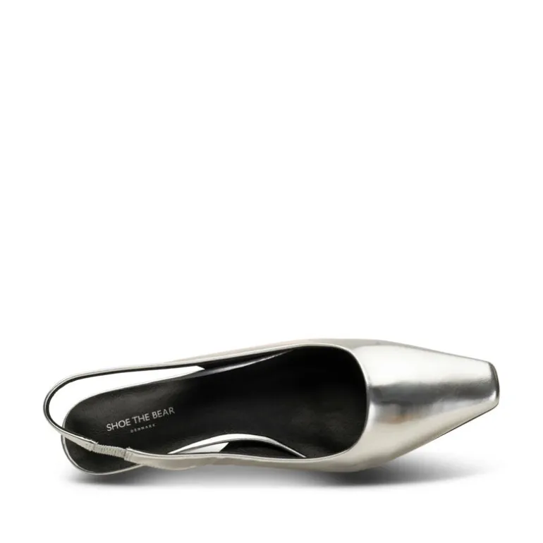 Shoe The Bear Maxine Slingback in Silver Metallic