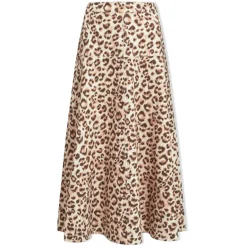 Sierra Cotton Skirt in Leopard Print | Collen & Clare