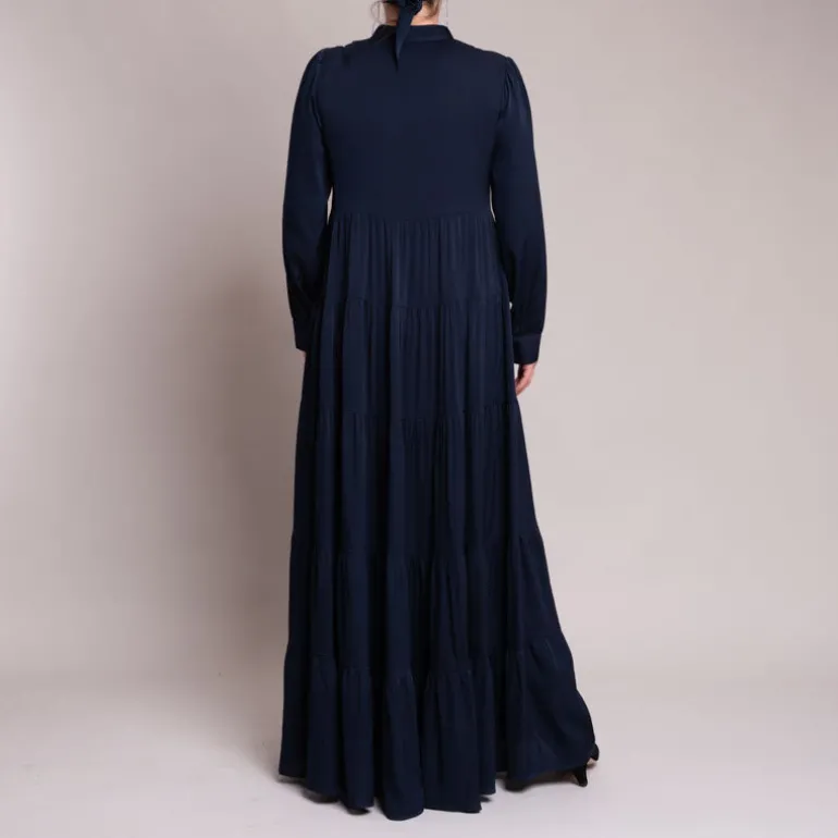 Silk95five Litcha Dress in Navy