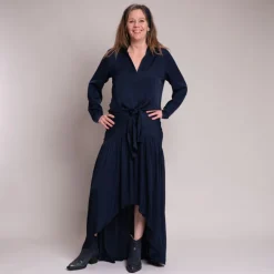 Silk95five Palm Royale Skirt in Navy