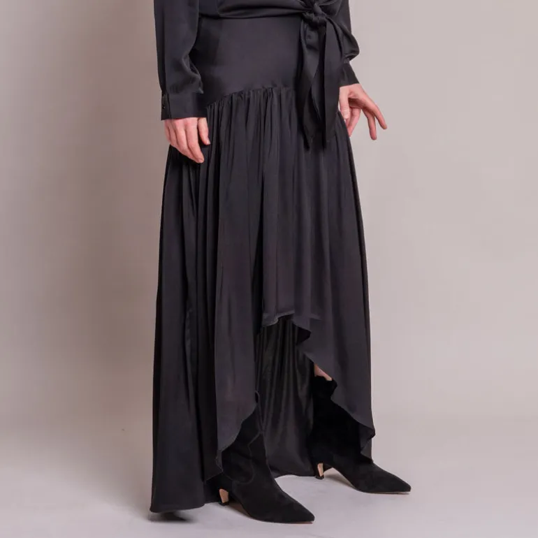 Silk95five Palm Royale Skirt in Noir
