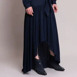 Silk95five Palm Royale Skirt in Navy
