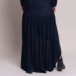 Silk95five Palm Royale Skirt in Navy