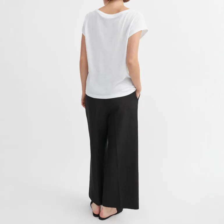SKALL Andy Wide Neck Tee in Optic White