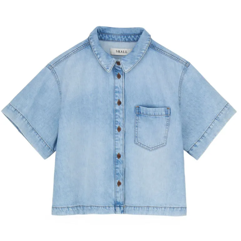 SKALL Augusta Shirt in Worn Light Blue