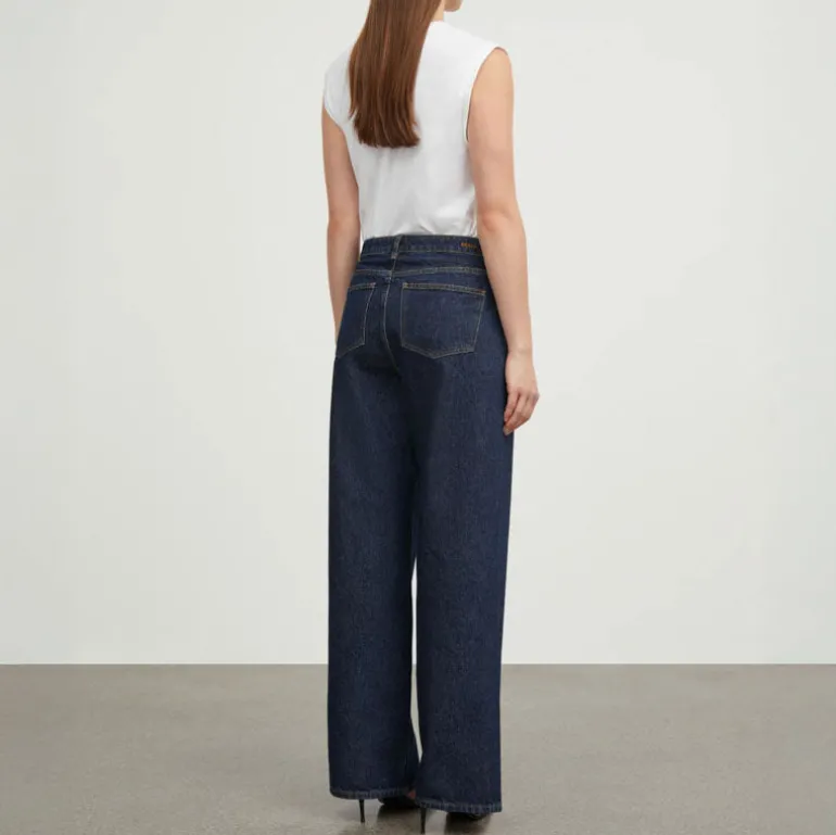 SKALL Willow Wide Leg Jeans in Indigo Blue