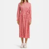 SMITH & SOUL Plisse Dress in Rose Print