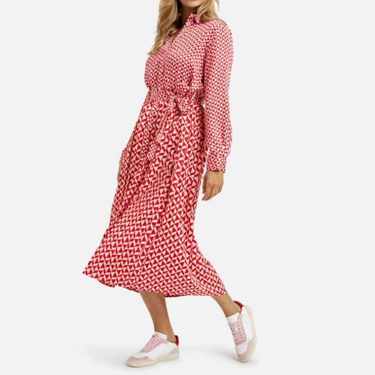 SMITH & SOUL Plisse Dress in Rose Print