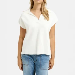SMITH & SOUL Polo Collar Slipover in Off White