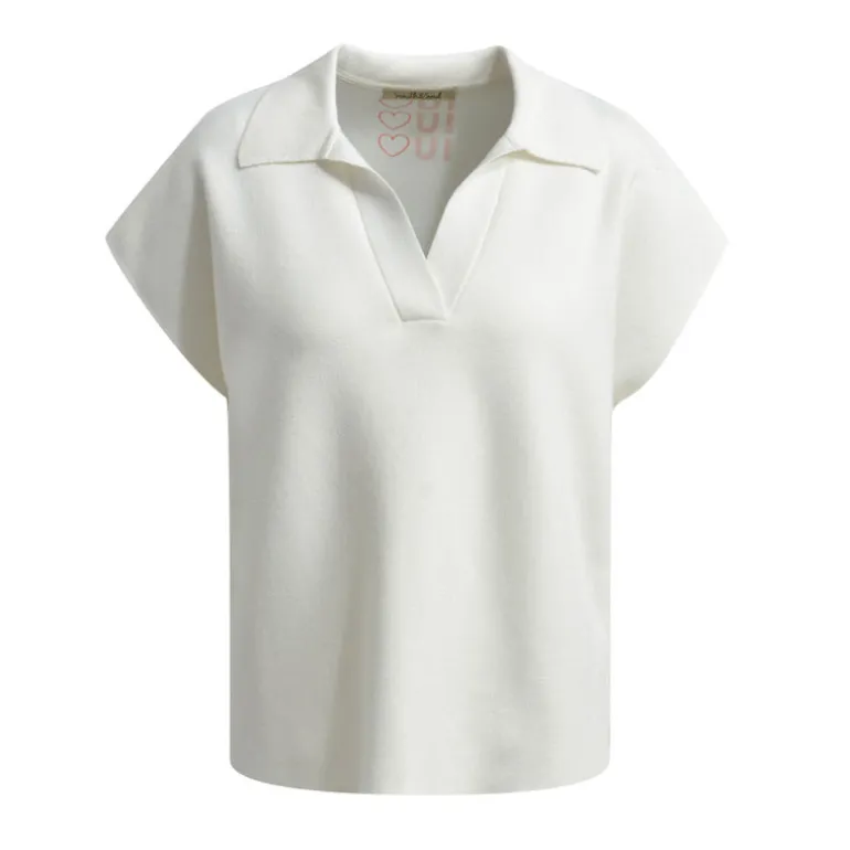 SMITH & SOUL Polo Collar Slipover in Off White