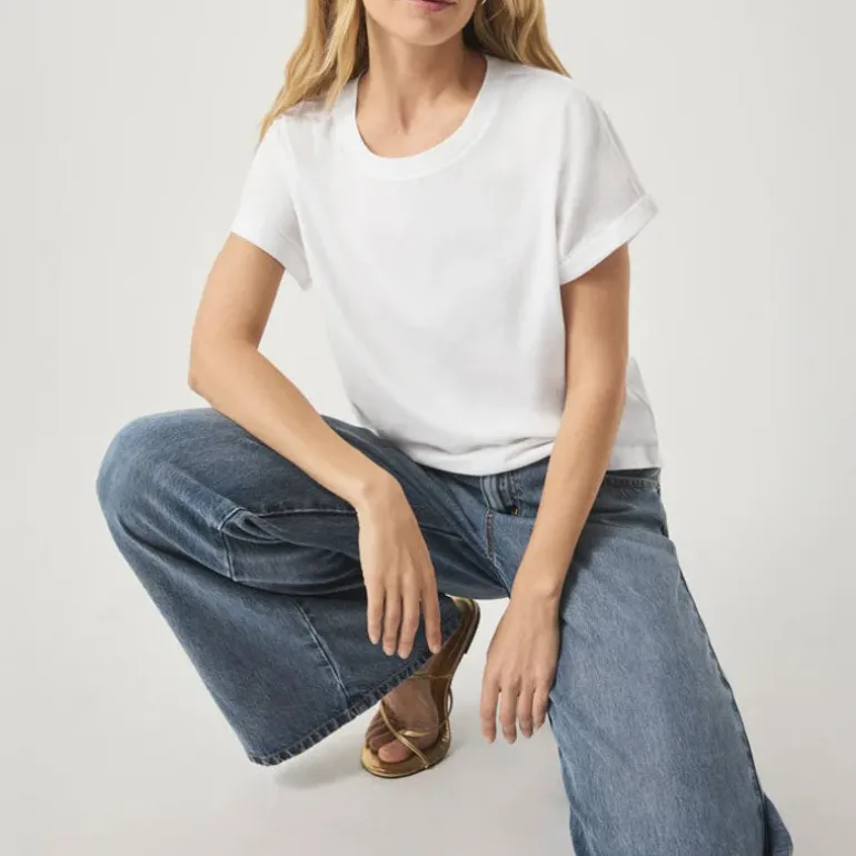 SPLENDID Skye Slub Tee in White