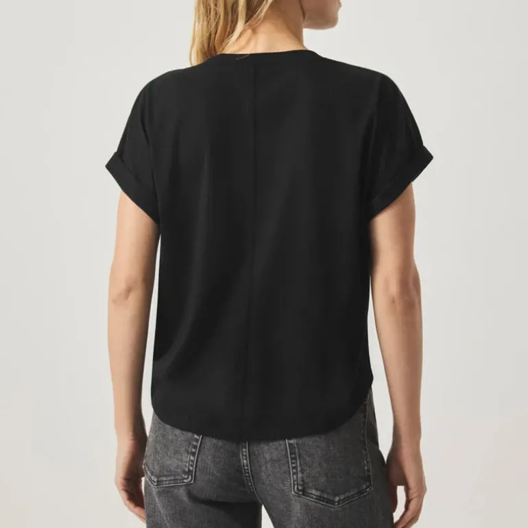 SPLENDID Skye Slub Tee in Black