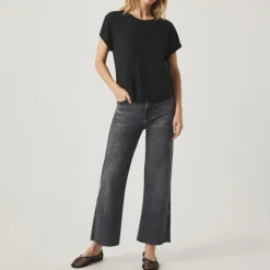 SPLENDID Skye Slub Tee in Black
