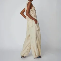 STELLA NOVA Cotton Stich Vest in Creme