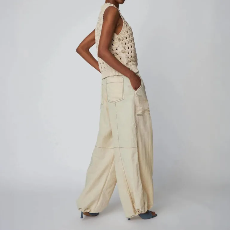 STELLA NOVA Cotton Stich Vest in Creme