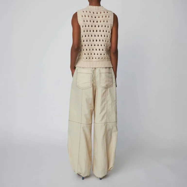 STELLA NOVA Cotton Stich Vest in Creme