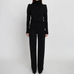 Stella Nova High Neck Sparkling Blouse in Black