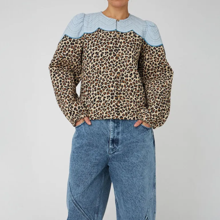 STELLA NOVA Leopard Jacket with Clouds in Leopard