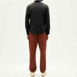 THINKING MU Hemp Ant Shirt in Black