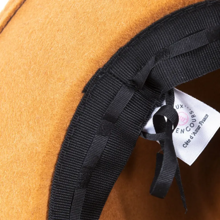 TRAVAUX EN COURS Fedora Wide Brim Hat in Camel