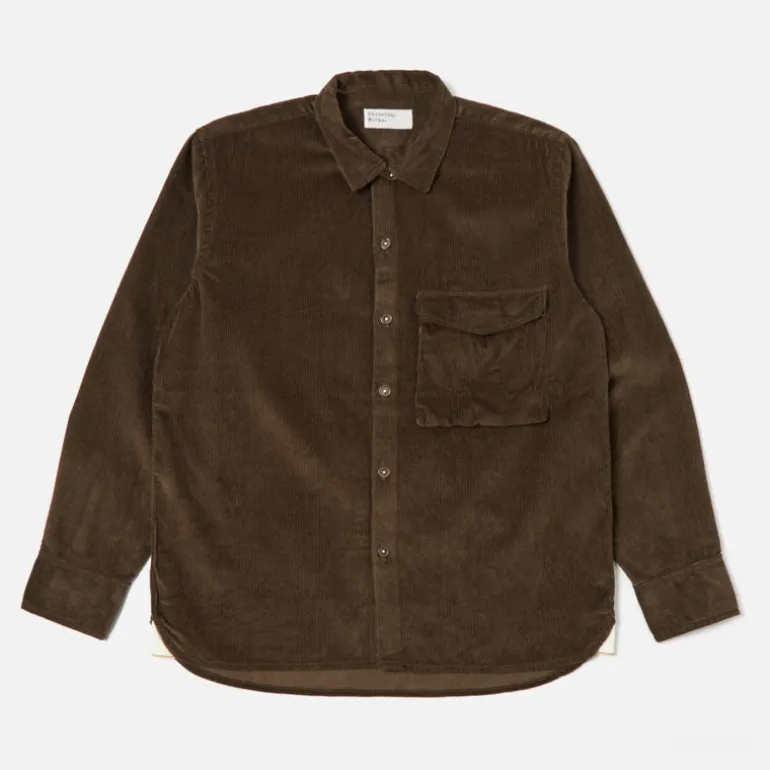 UNIVERSAL WORKS Field Cord Shirt in Brown