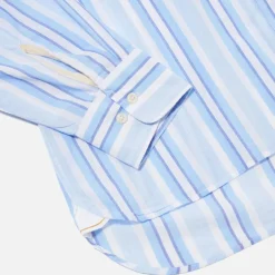 UNIVERSAL WORKS Lazy Days Shirt in White/Blue