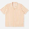 UNIVERSAL WORKS Road Shirt in White/Orange
