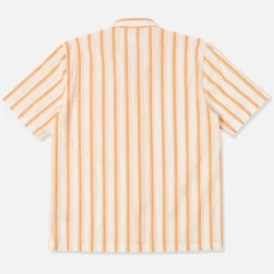 UNIVERSAL WORKS Road Shirt in White/Orange