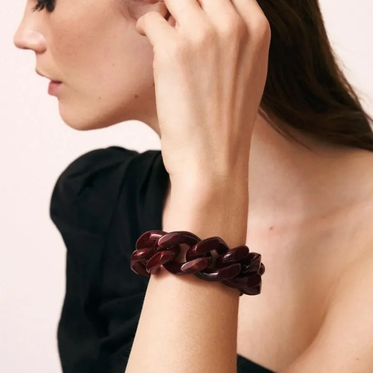 Vanessa Baroni Great Bracelet in Bordeaux Marble