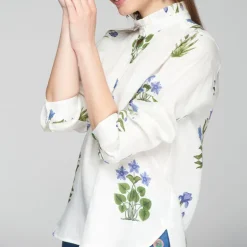 VILAGALLO Andy Shirt in Floral Blue