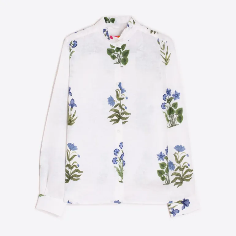 VILAGALLO Andy Shirt in Floral Blue
