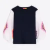 VILAGALLO Eugen Top in Large Ikat Print