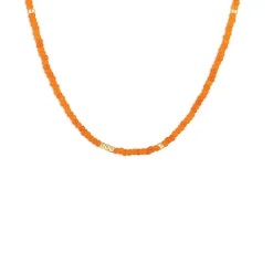WANDERLUST LIFE Beaded Necklace in Tangiers Orange