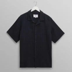 WAX LONDON Didcot Shirt in Navy