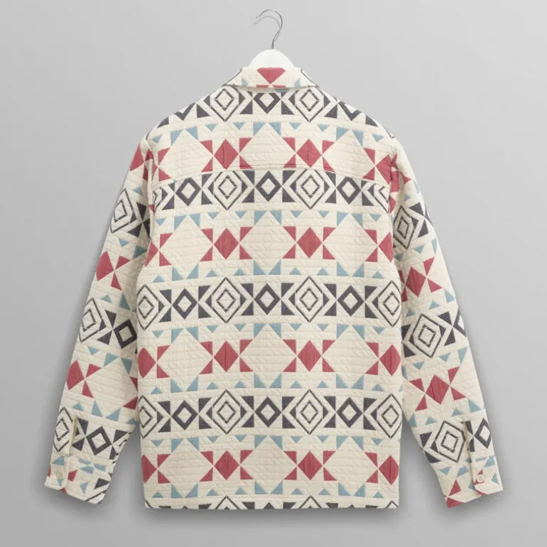 WAX LONDON Otto Overshirt in Ecru/Red