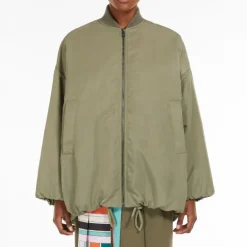 WEEKEND MAXMARA Albero Bomber Jacket in Sage Green