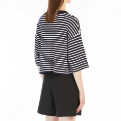 WEEKEND MAXMARA Amato Oversized Stretch Viscose Sweater in Navy