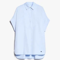 Weekend MaxMara Brema Cotton Poplin Shirt in Light Blue