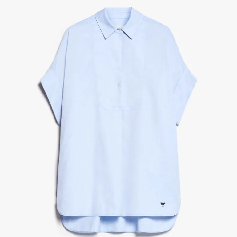Weekend MaxMara Brema Cotton Poplin Shirt in Light Blue