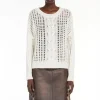 WEEKEND MAXMARA Grammo Oversized Wool Sweater in Ecru